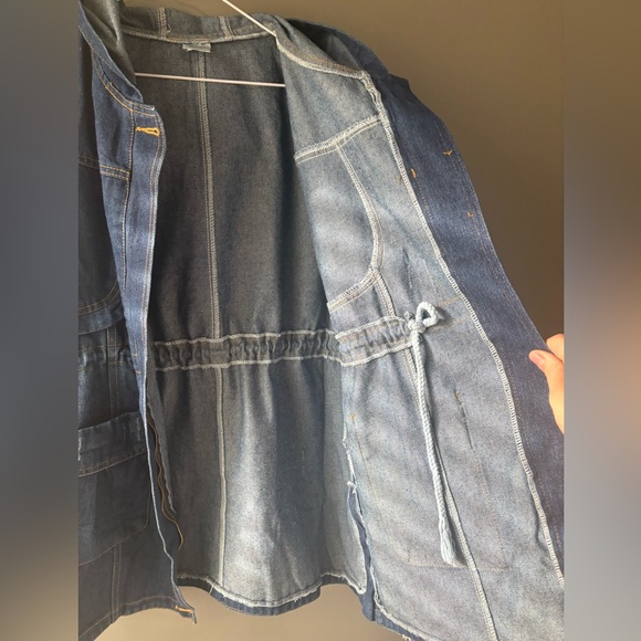 Huidan Denim Hooded Jacket | Women’s Size 8 | Utility Country Western Style - Picture 2 of 12